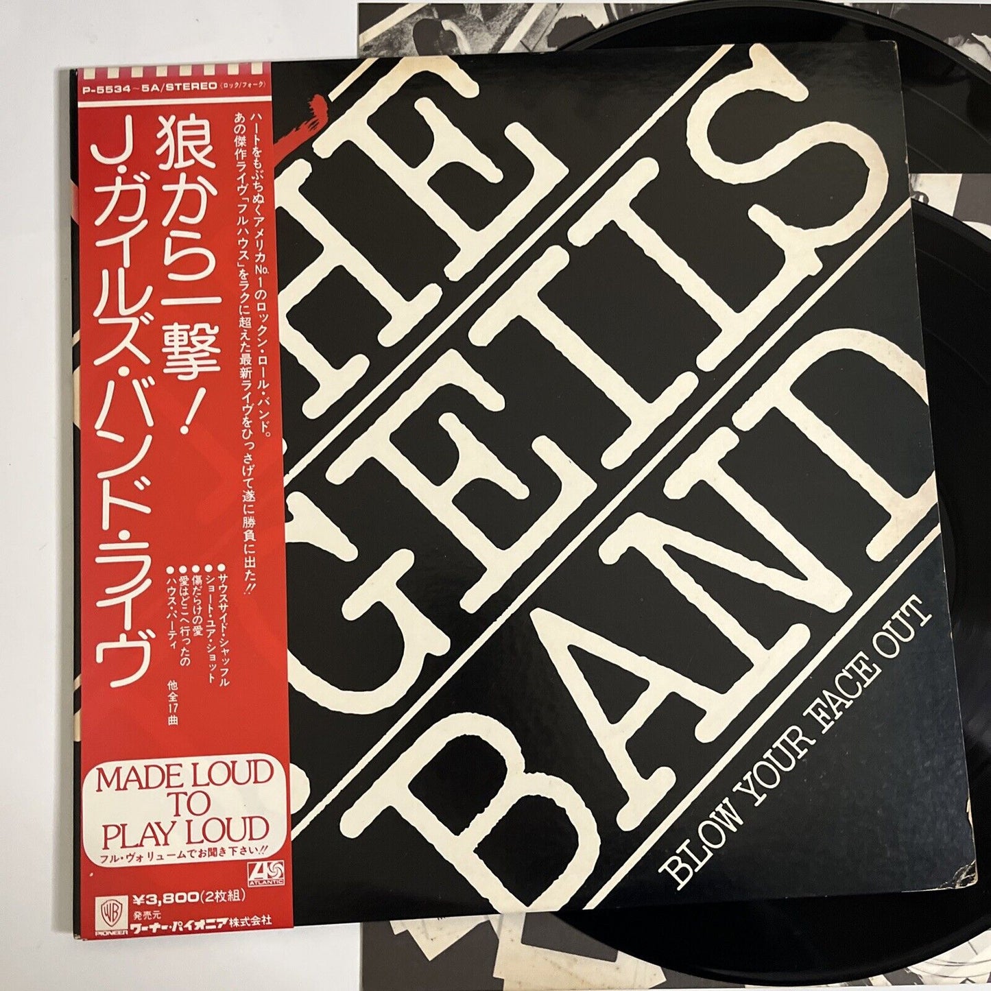 The J. Geils Band – Live Blow Your Face Out 1976 2x LP Vinyl Gatefold Obi Japan
