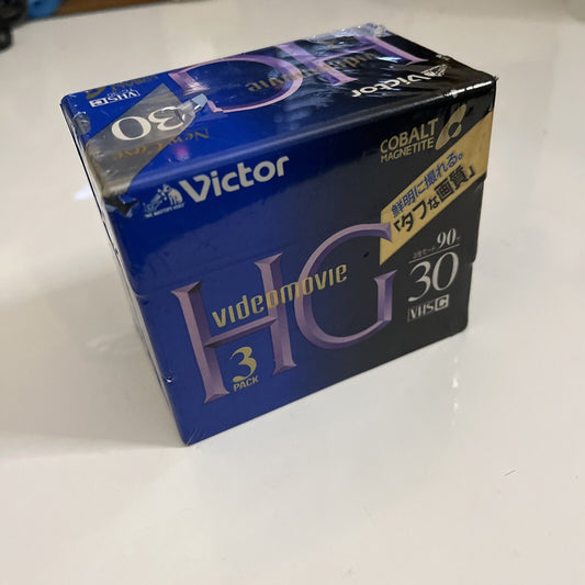 Victor VHS-C HG 30 min 3 Pack Made In Japan 3TC-30HGB  NEW Sealed