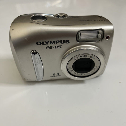 Olympus FE-115 Digital Camera 5MP *Battery Springs Corroded For Parts or Repair