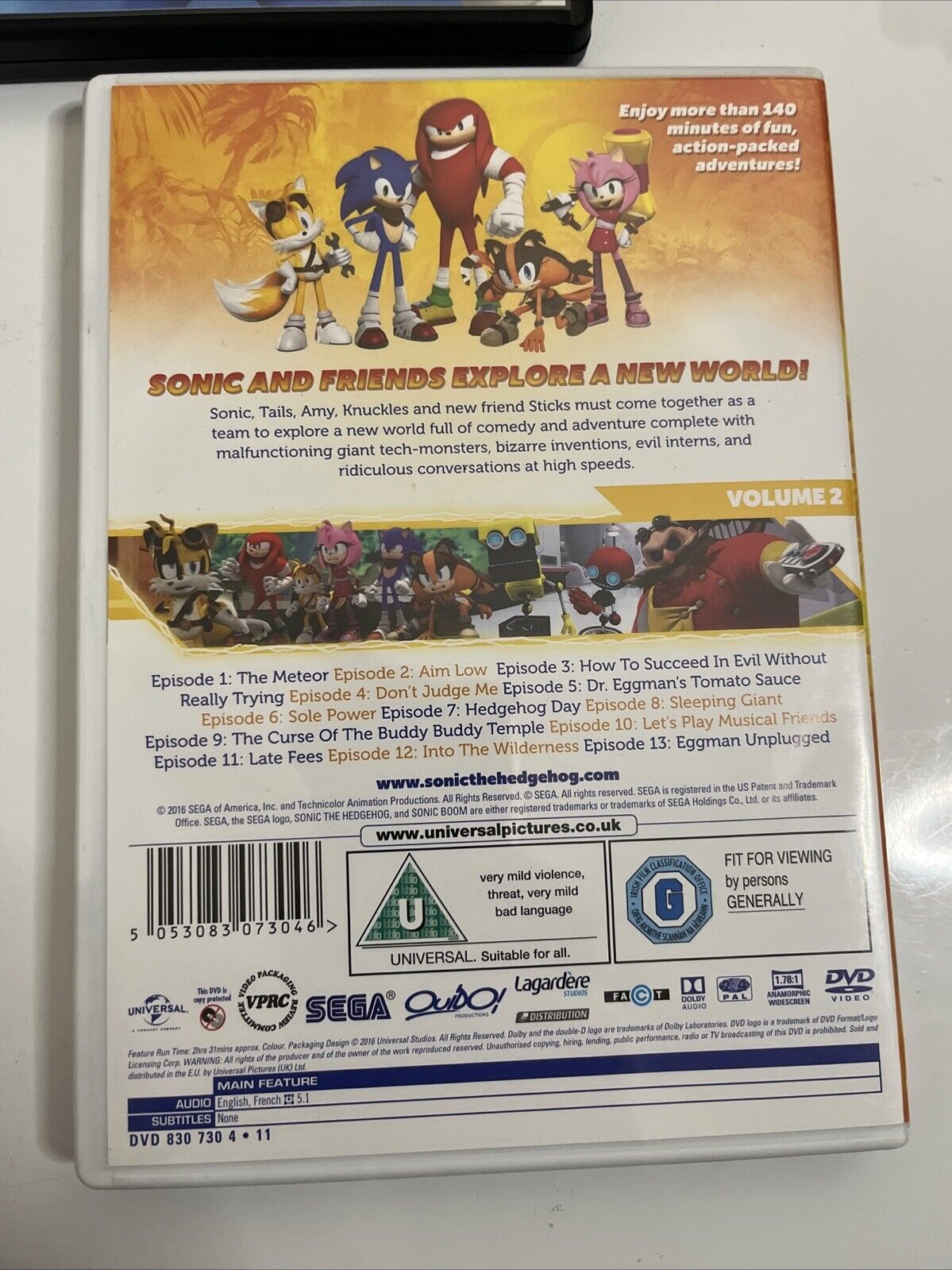 Sonic Boom Volume 1,2,3 (DVD, 2014) With Stickers Region 2&4