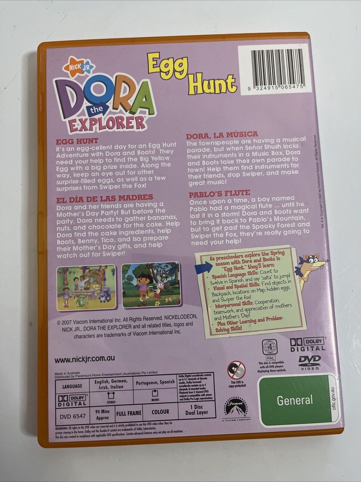 Dora the Explorer - Egg Hunt (DVD, 2000) Region 4