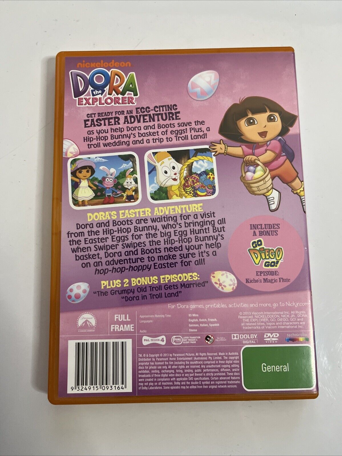 Dora the Explorer - Dora's Easter Adventure (DVD, 2012) Region 4