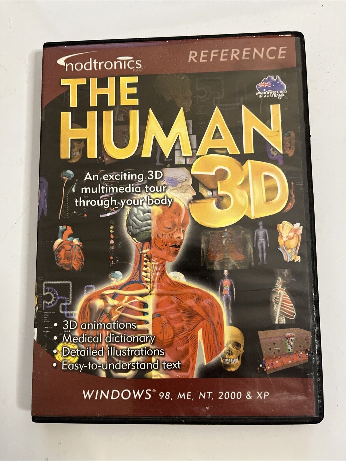 The Human 3D PC Windows Educational Reference Anatomy Software – Retro Unit