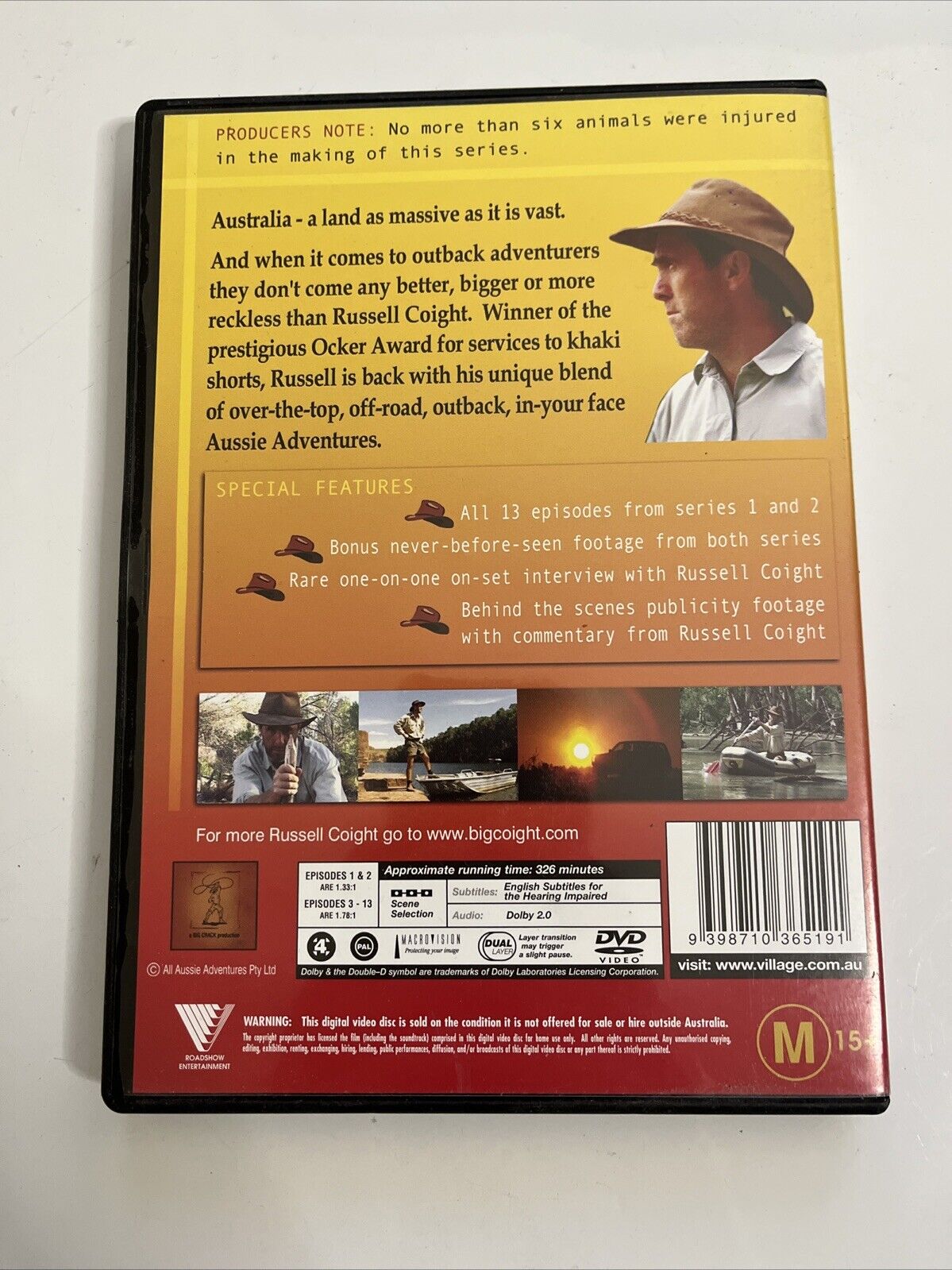 Russell Coight's All Aussie Adventure : Series 1-2 (DVD, 2001)  Region 4