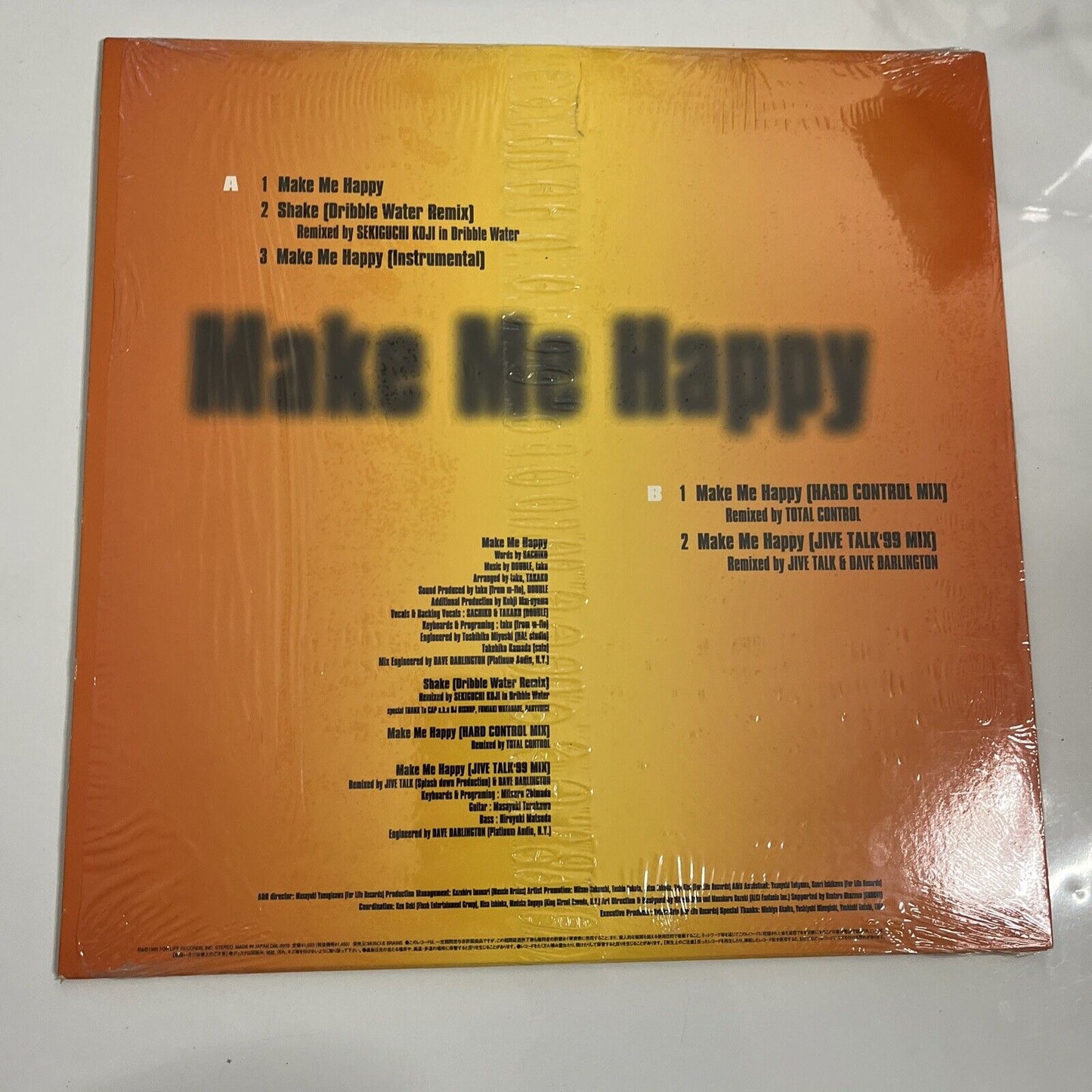 Double – Make Me Happy 12" Vinyl Record 1999 DBL-0003