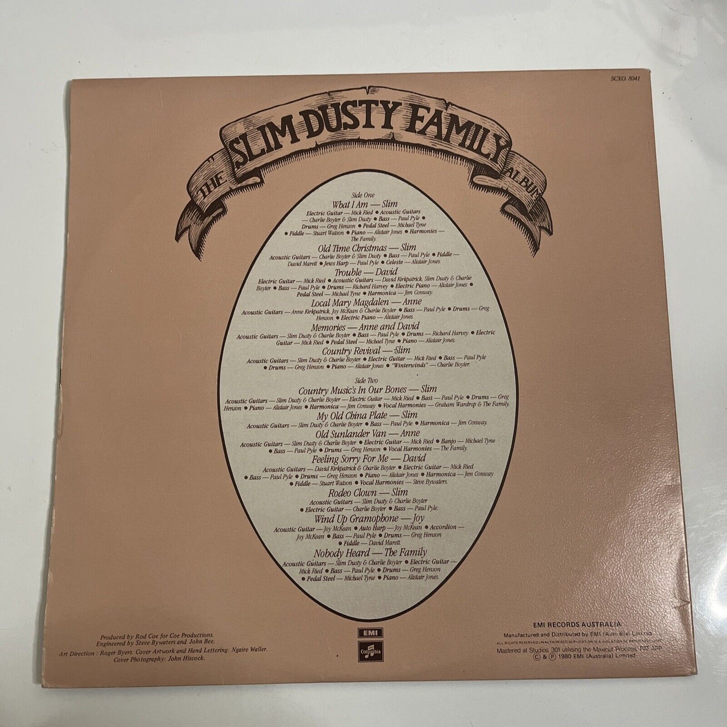 Slim Dusty – The Slim Dusty Family Album LP Vinyl Record 1980 Gatefold SCXO-8041