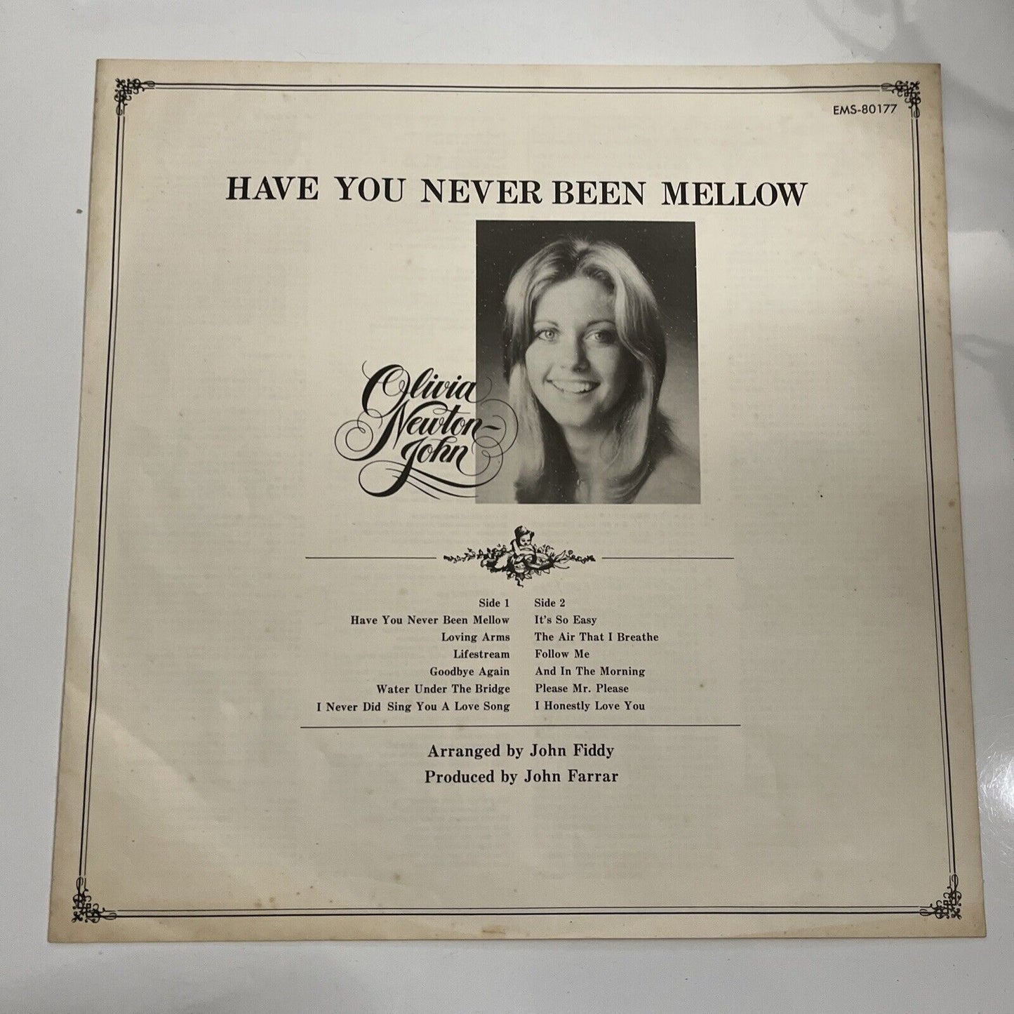 Olivia Newton-John – Have You Never Been Mellow 1975 LP Vinyl Record EMS-80177