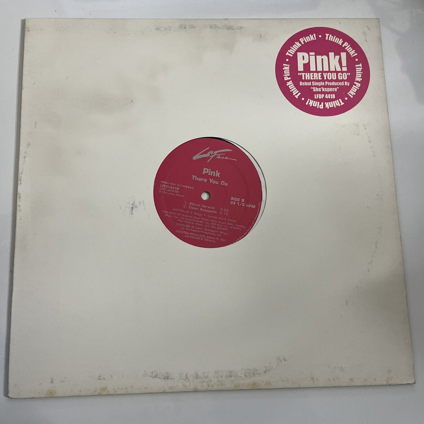 Pink! – There You Go 12" Vinyl LaFace Records Promo LFDP-4418