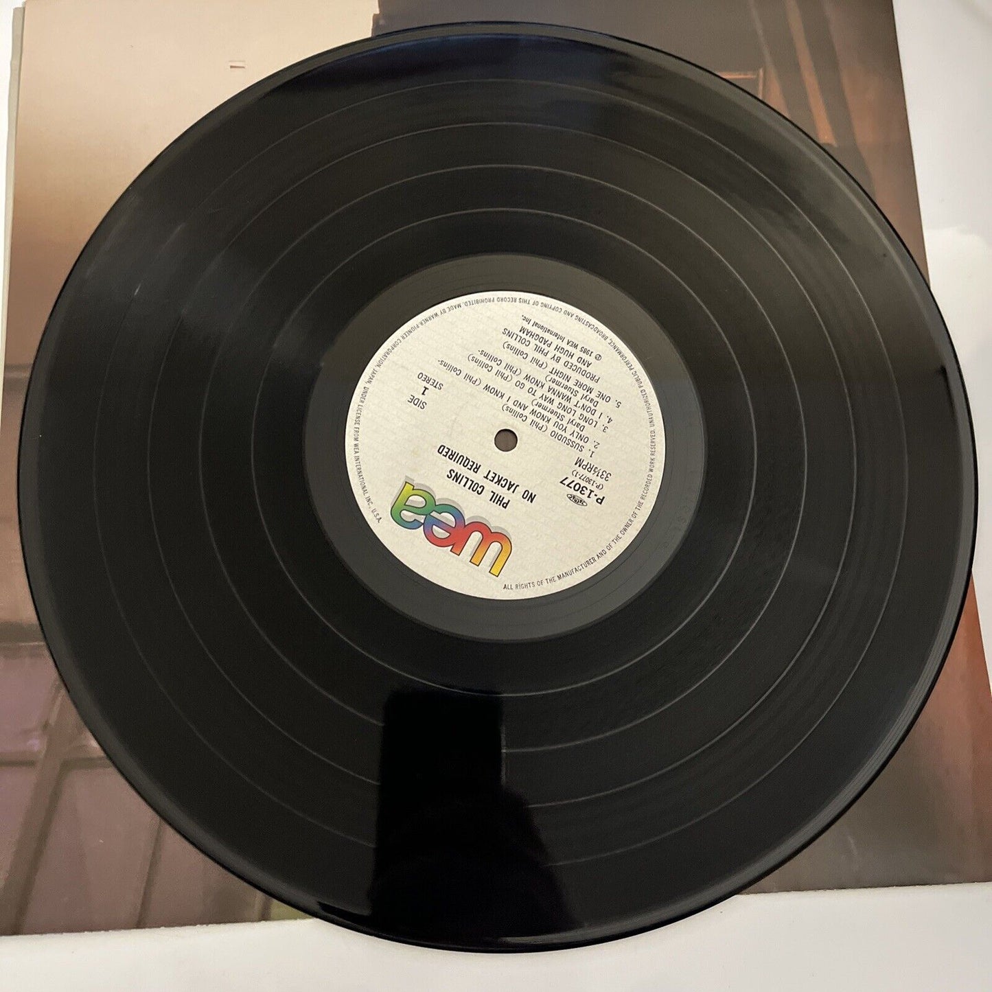 Phil Collins – No Jacket Required 1985 LP Vinyl Record WEA P-13077