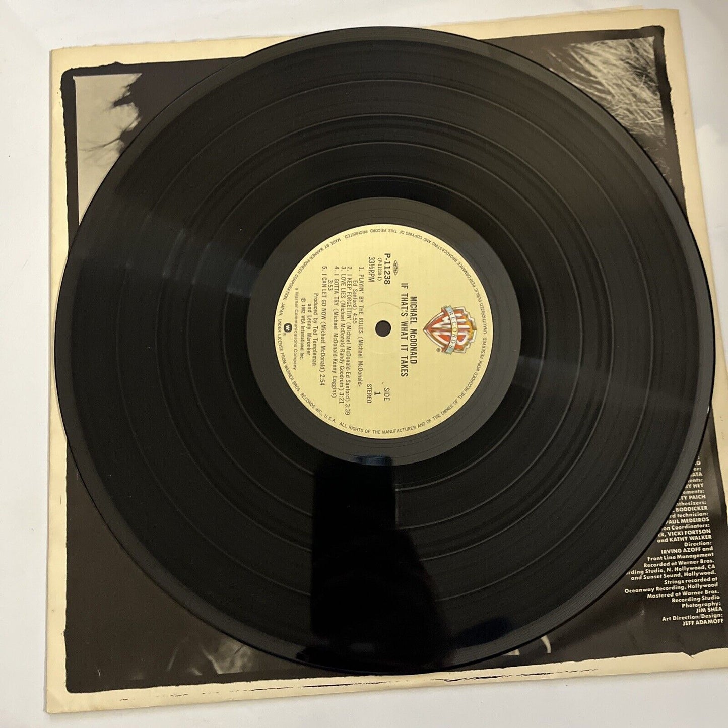 Michael McDonald – If That's What It Takes 1982 LP Vinyl Warner Bros P-11238