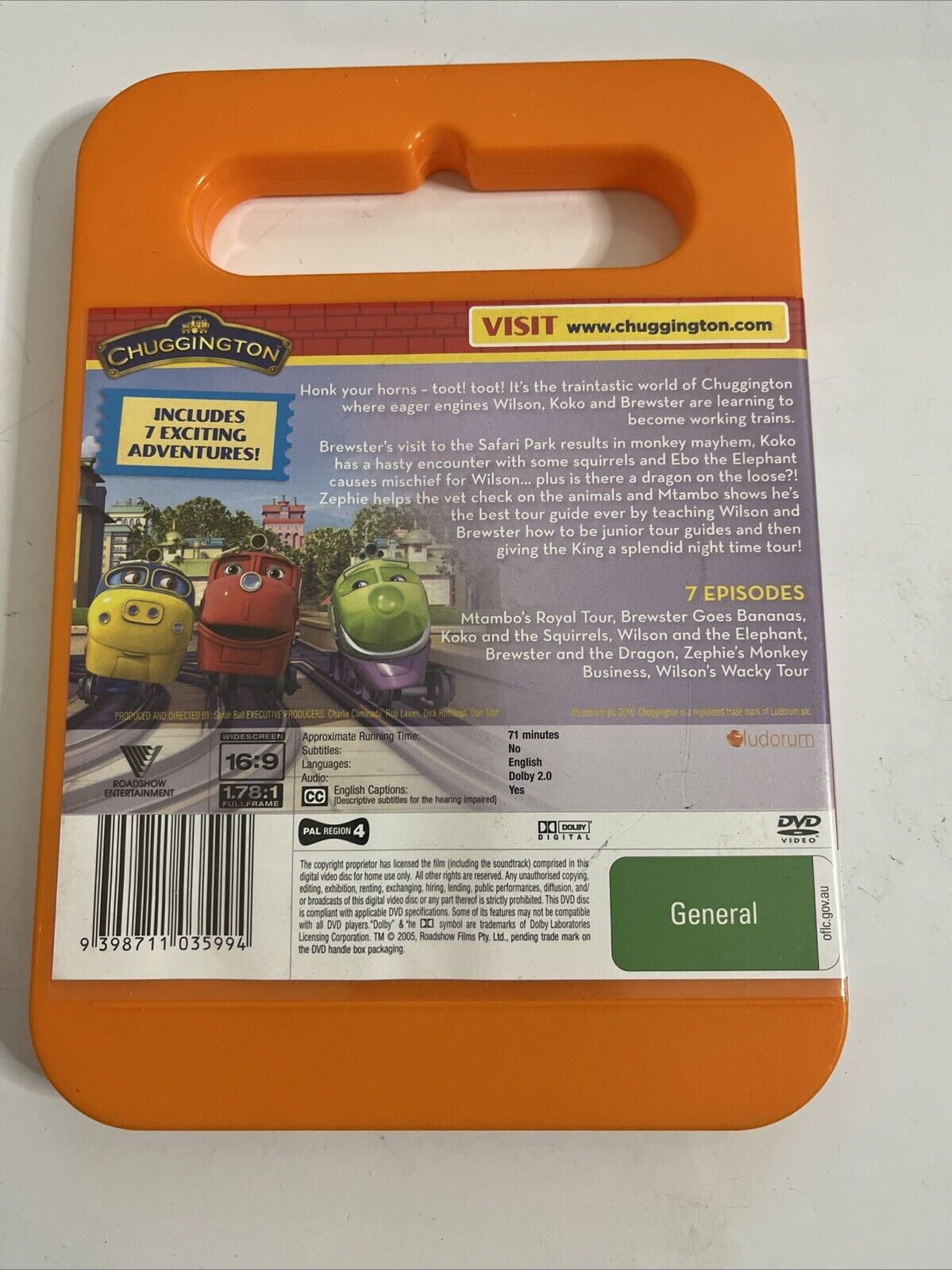 Chuggington Chuggers on Safari (DVD, 2009)   Region 4