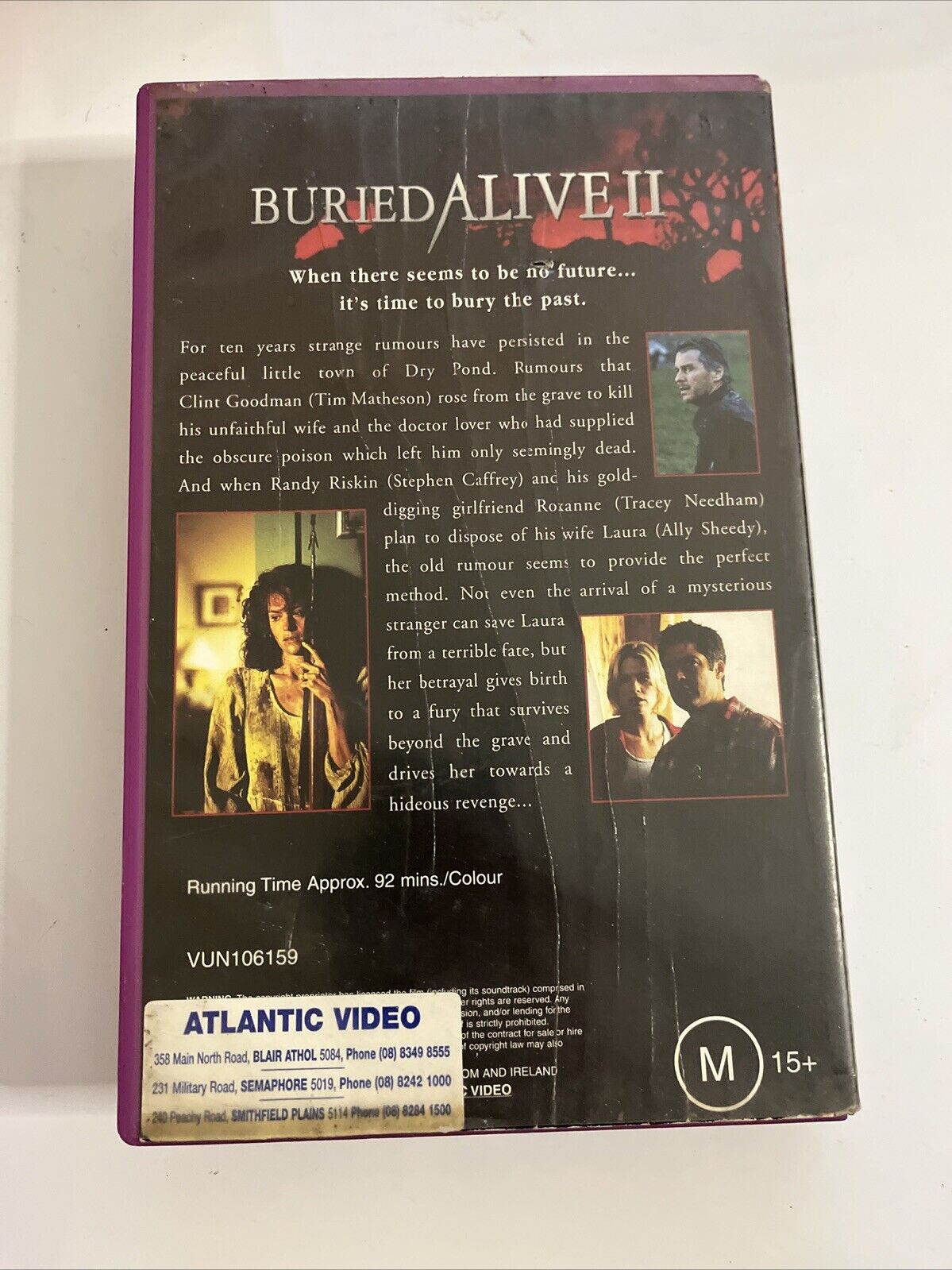 Buried Alive II VHS 1997 PAL Ally Sheedy, Stephen Caffrey, Tracey Needham