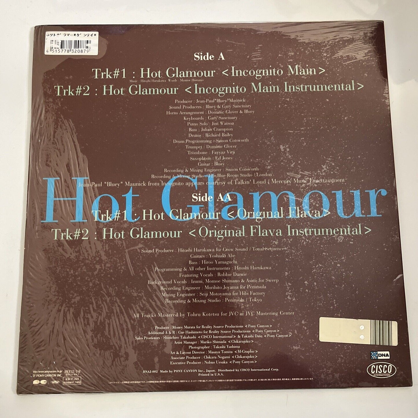 Momoe Shimano A.K.A. Moét – Hot Glamour 12" Vinyl Record 1999 DNAJ-002