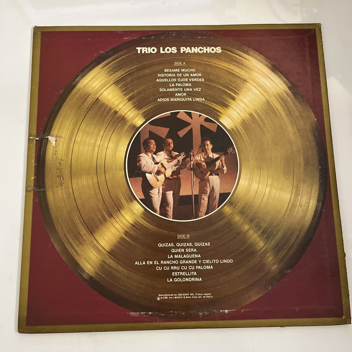 Trio Los Panchos – New Gold Disc 1975 LP Vinyl Epic Records ECPO-31