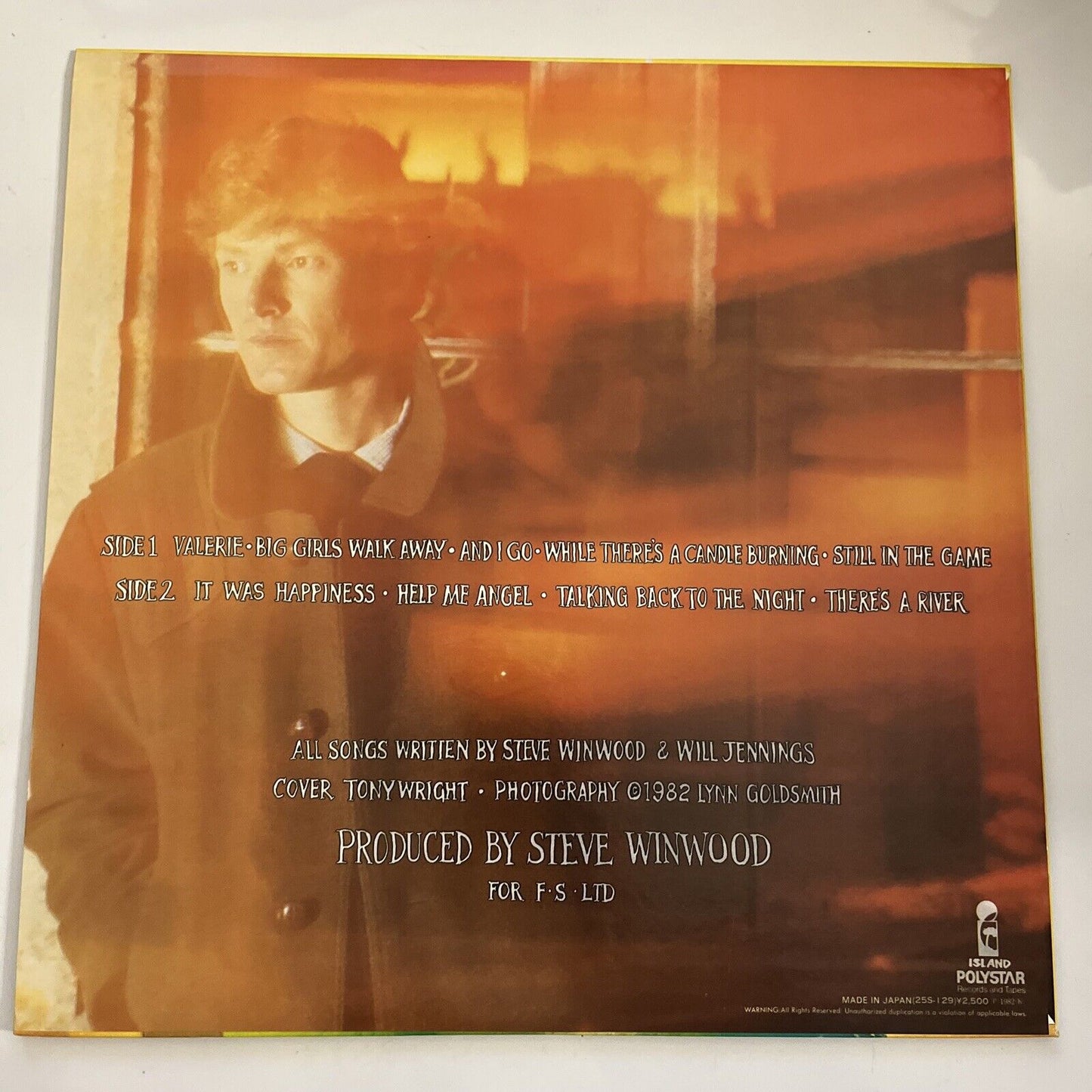 Steve Winwood – Talking Back To The Night 1982 LP Vinyl Record 25S-129