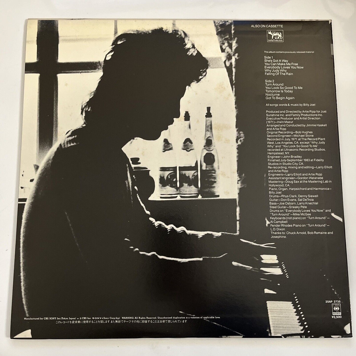 Billy Joel – Cold Spring Harbor 1983 LP Vinyl Record  25AP 2735