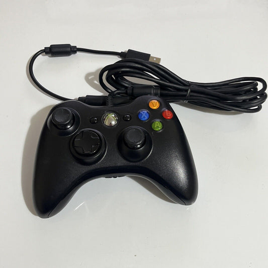 Genuine Official Microsoft XBOX 360 Controller Wired  USB Black