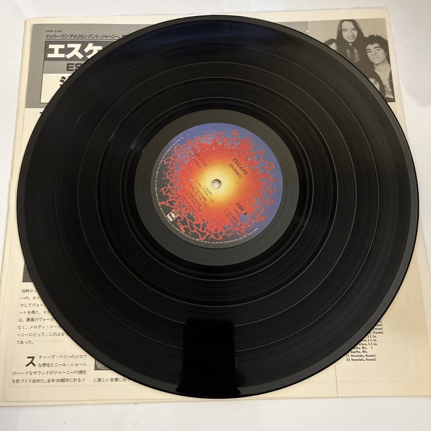 Journey – Escape 1981 LP Vinyl Record Obi Japan CBS Sony Records 30AP 2138