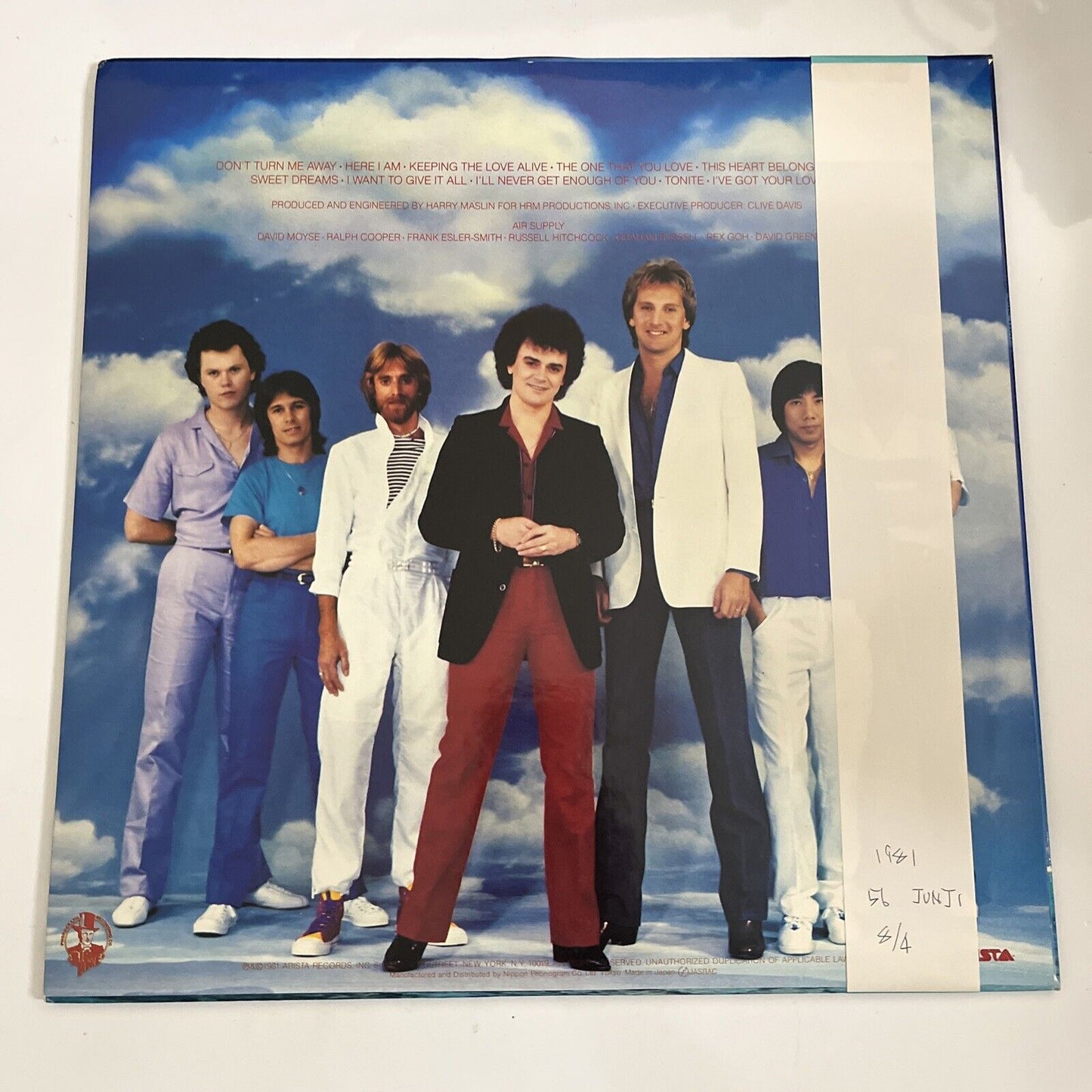 Air Supply – The One That You Love 1981 LP Vinyl Record Obi Japan Arista25RS-127