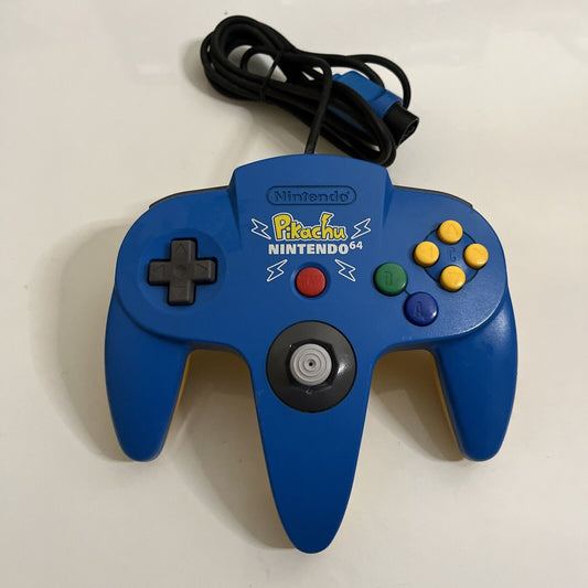 Genuine Official Nintendo N64 Pikachu Controller Blue Yellow