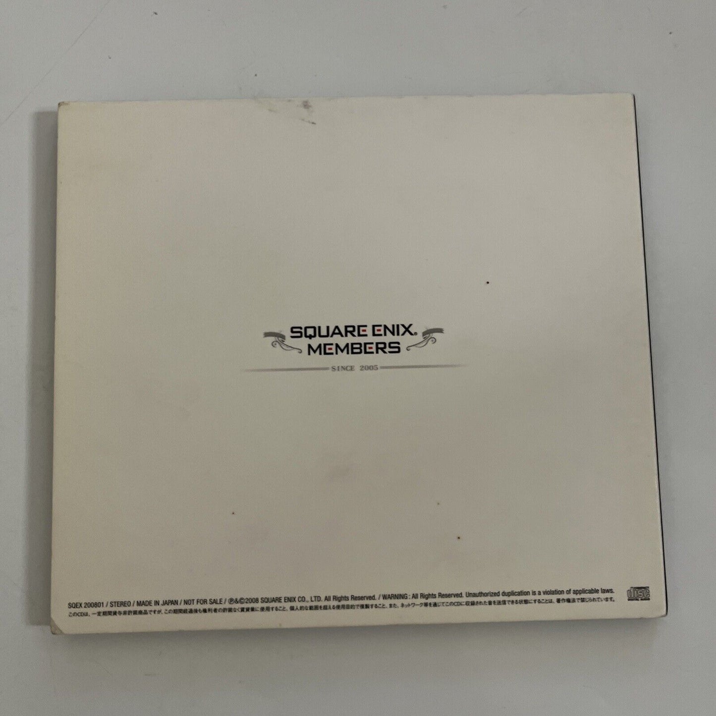 Square Enix Music Compilation Volume 2 (CD, 2008) Digipak Promo SQEX 200801