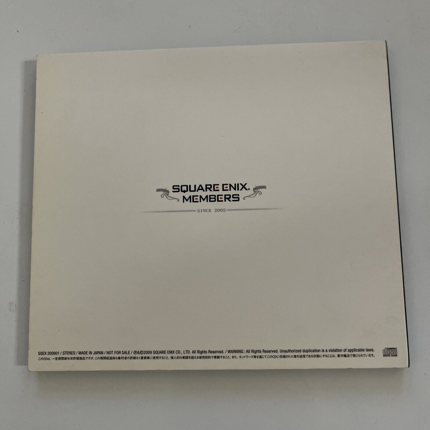 Square Enix Music Compilation Volume 3 (CD, 2009) Album Promo SQEX 200901