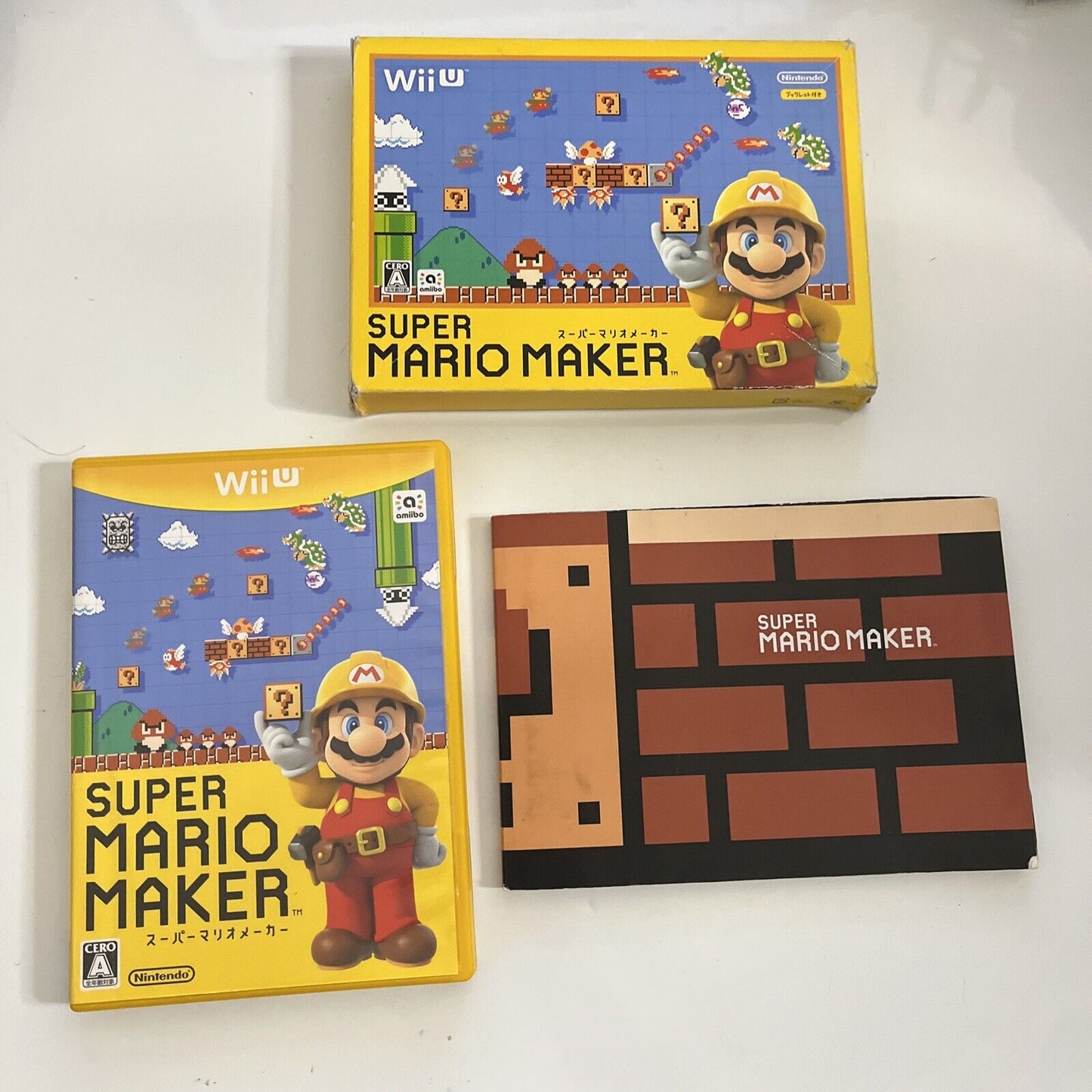Super Mario Maker Wii U with Art Book  Nintendo WiiU 2015 NTSC-J JAPAN Complete