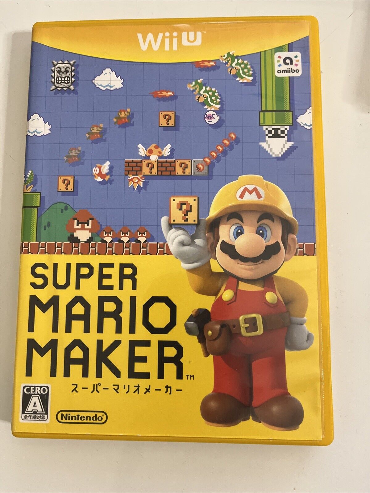 Super Mario Maker Wii U with Art Book  Nintendo WiiU 2015 NTSC-J JAPAN Complete