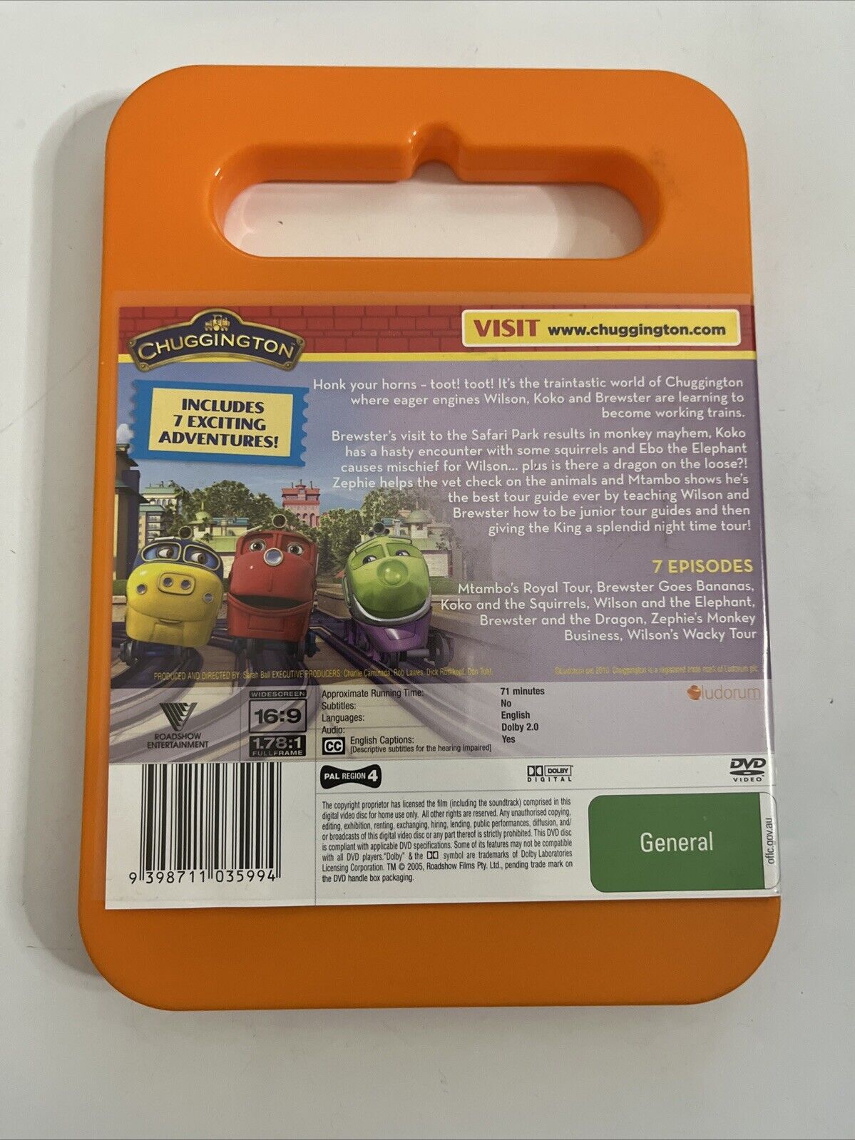 Chuggington Chuggers on Safari (DVD, 2009) Region 4