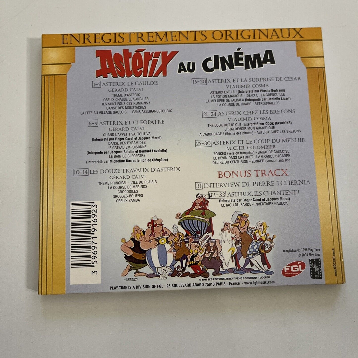 Asterix Au Cinema Soundtrack (CD, 2004) Digipak Album PL 040175