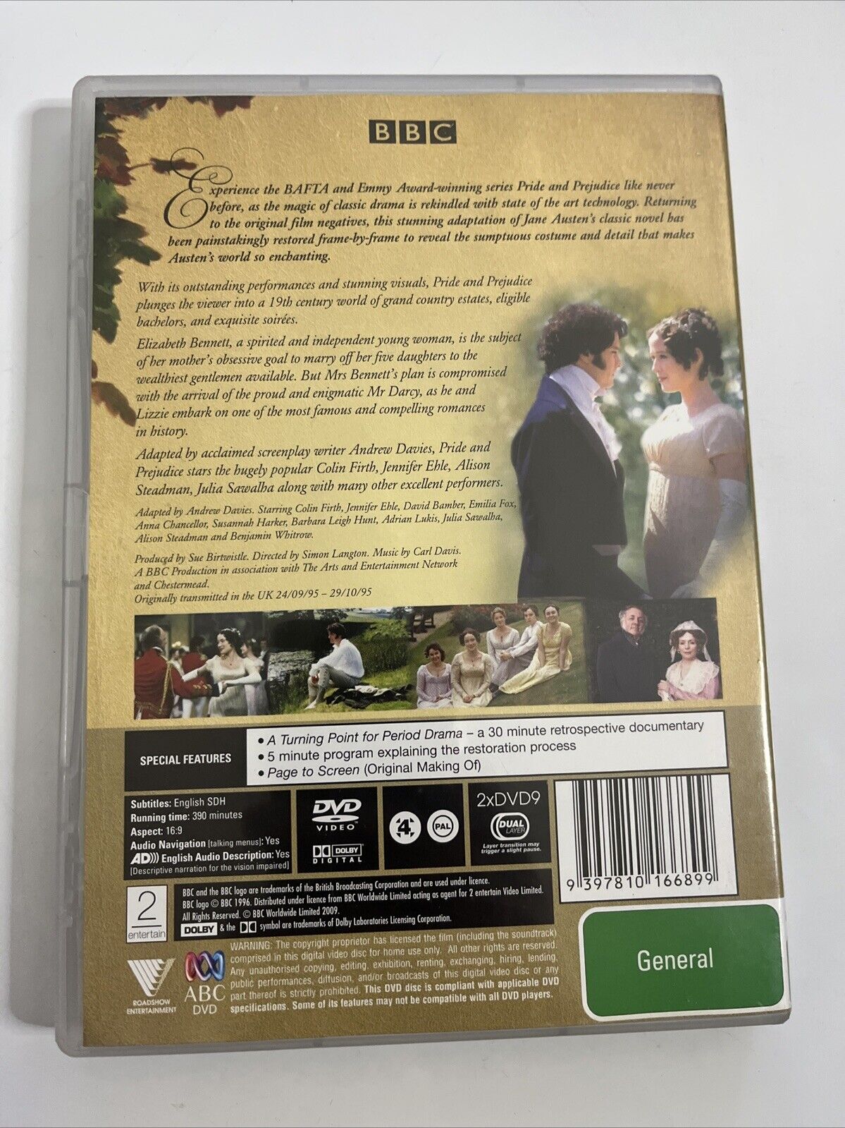 Pride and Prejudice Remastered Complete BBC Mini Series (DVD, 1995) Region 4