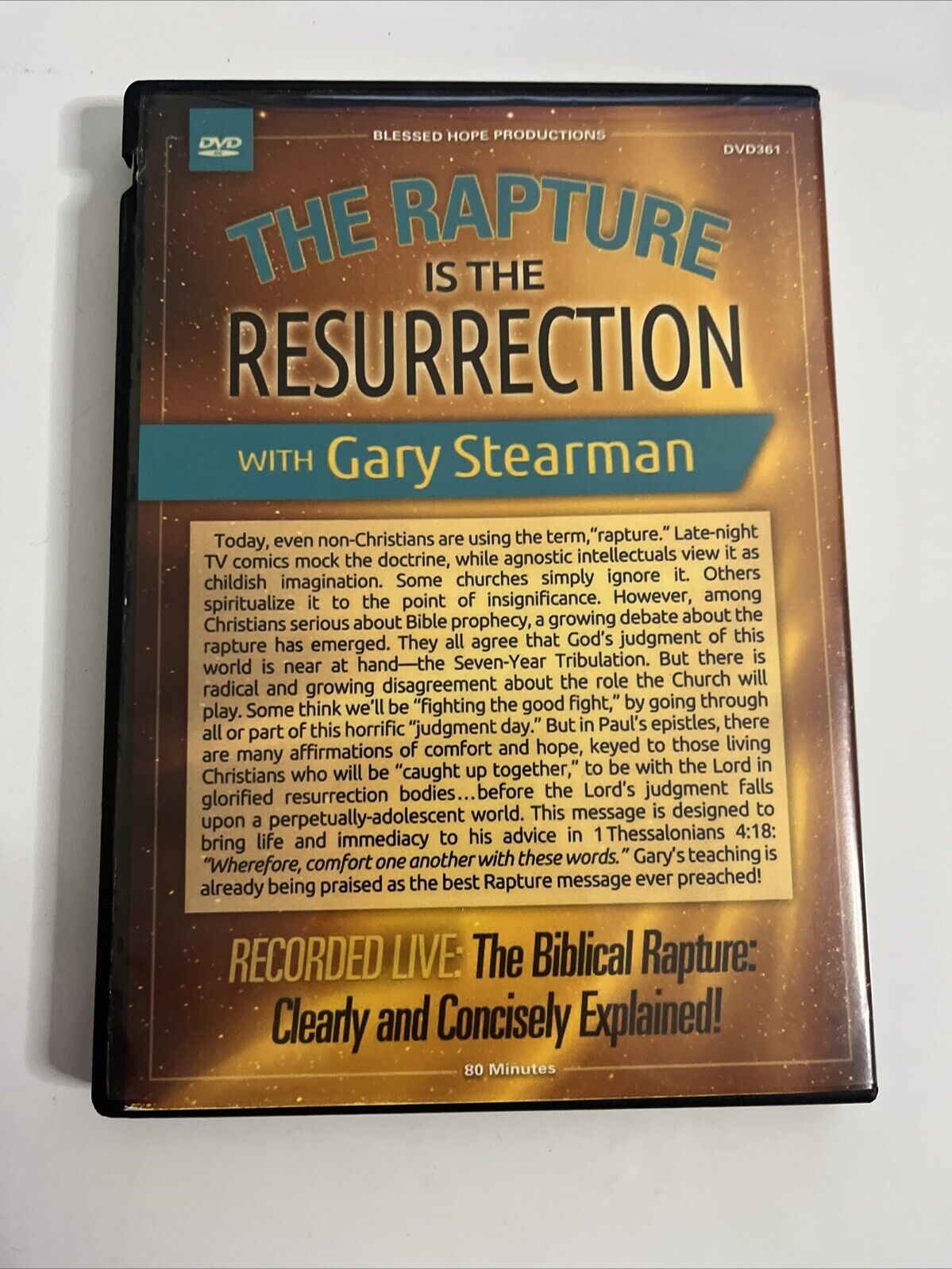 The Rapture Is The Resurrection with Gary Stearman (DVD) All Regions