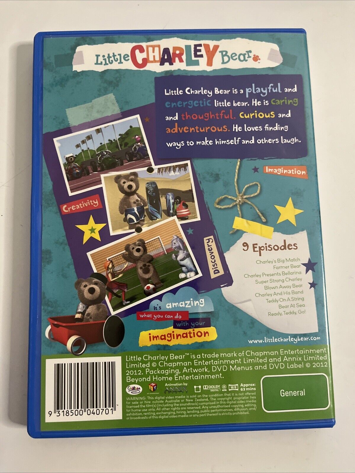 Little Charley Bear Ready, Teddy, Go! (DVD, 2010) Region 4