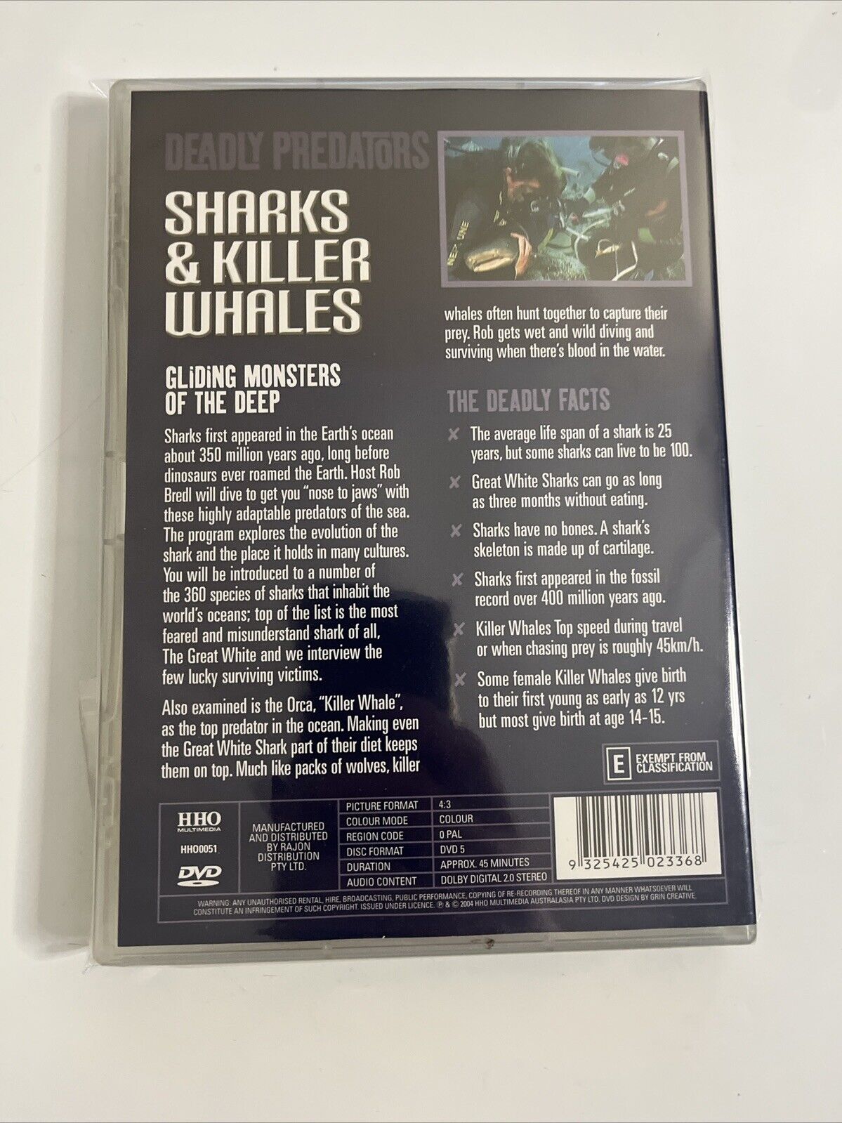 Deadly Predators Sharks & Killer Whales (DVD) All Regions  NEW