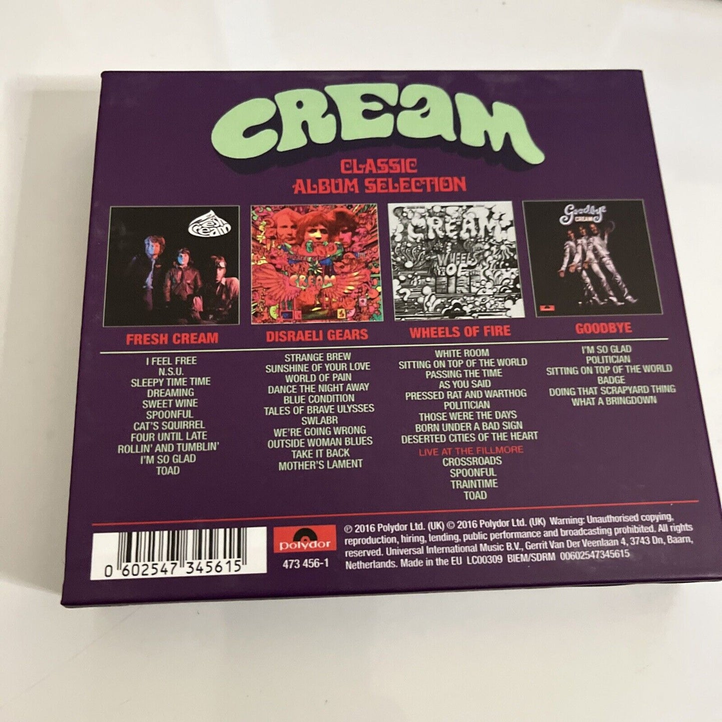 Classic Album Selection Box Set by Cream (CD, 2016, 4-Disc Set) Polydor