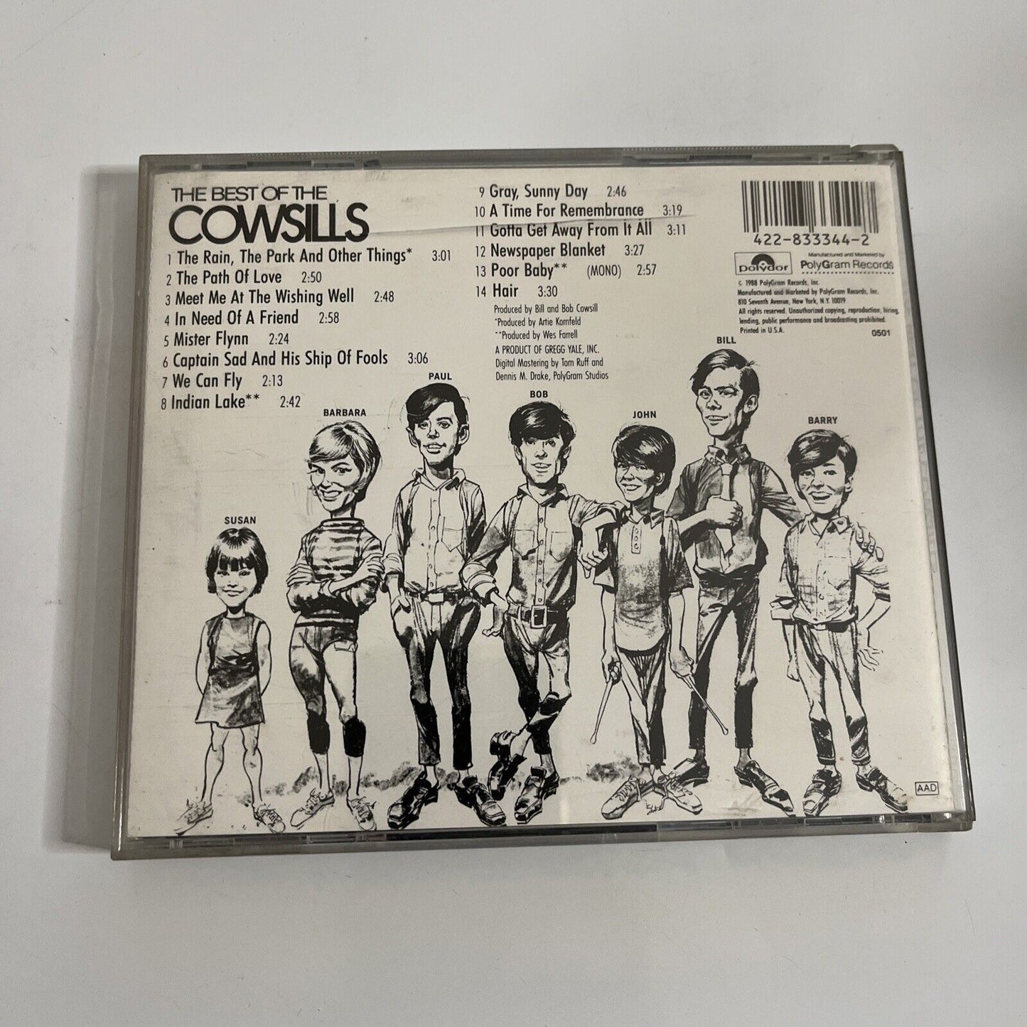Best of the Cowsills by The Cowsills (CD, 1988) Album Polydor