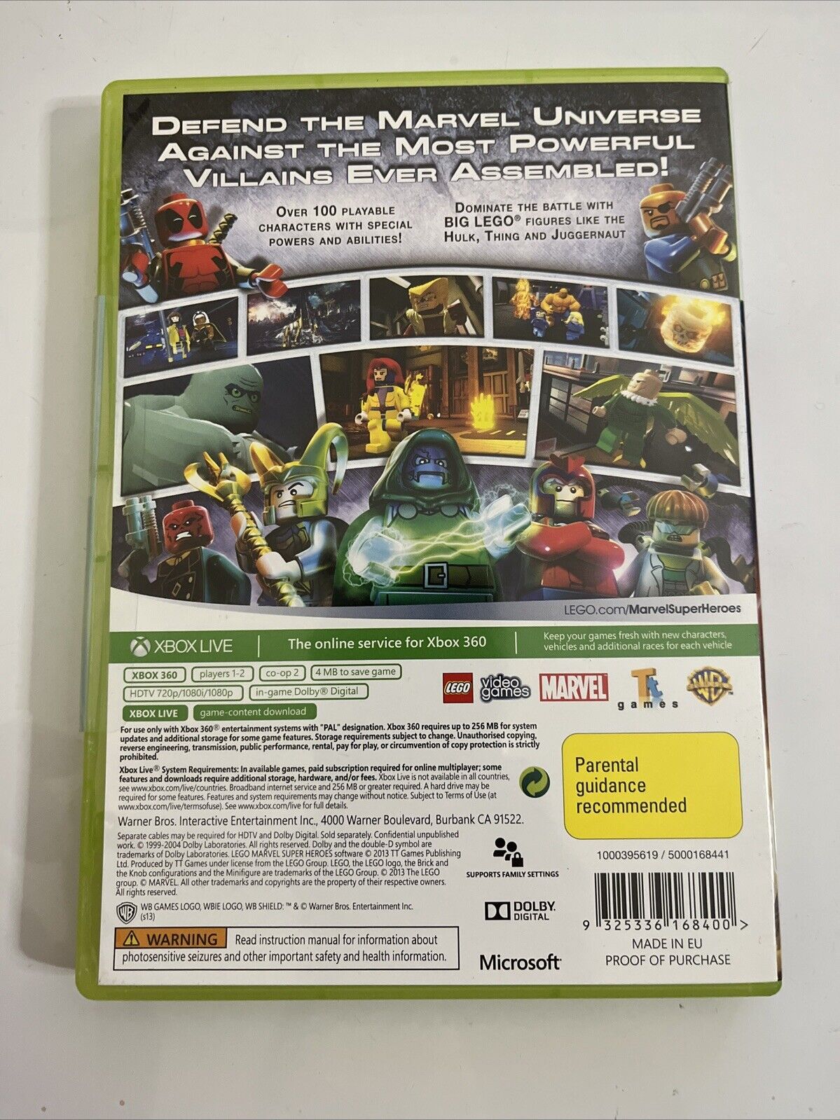 LEGO Marvel Super Heroes  Microsoft XBOX 360 PAL Game Complete