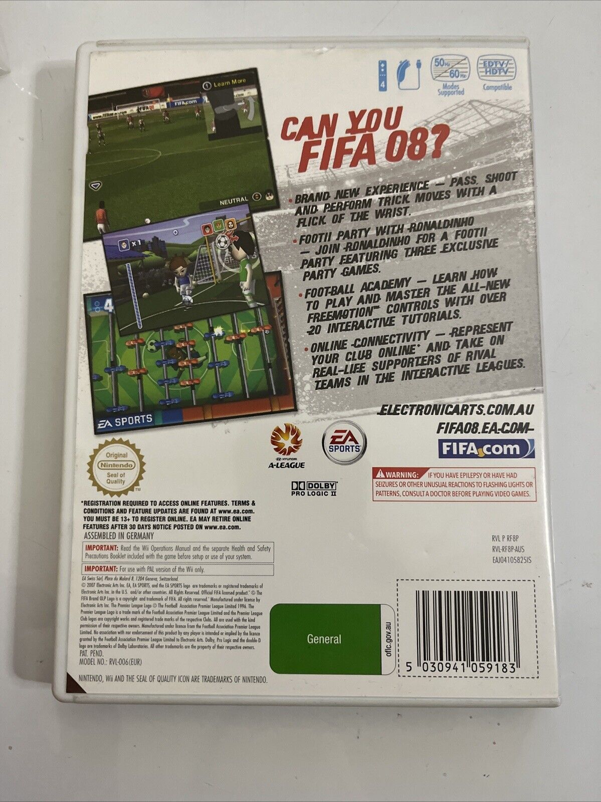 FIFA 08  Nintendo Wii PAL EA Sports Football Game Complete