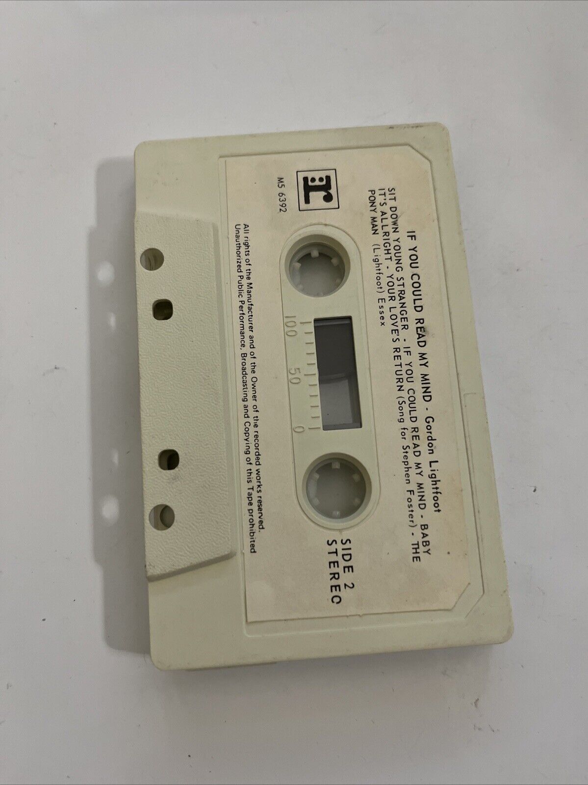 Gordon Lightfoot – If You Could Read My Mind (Cassette, 1987) Album M5 6392