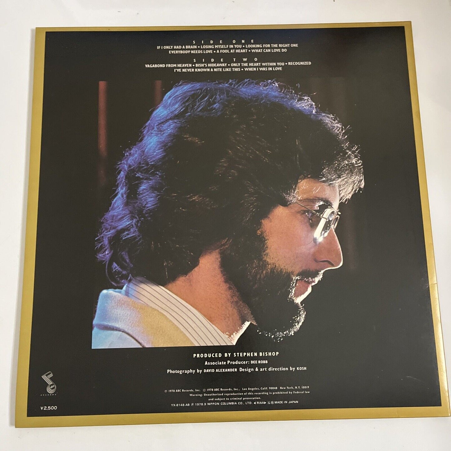 Stephen Bishop – Bish 1978 LP Vinyl Record Gatefold YX-8148-AB