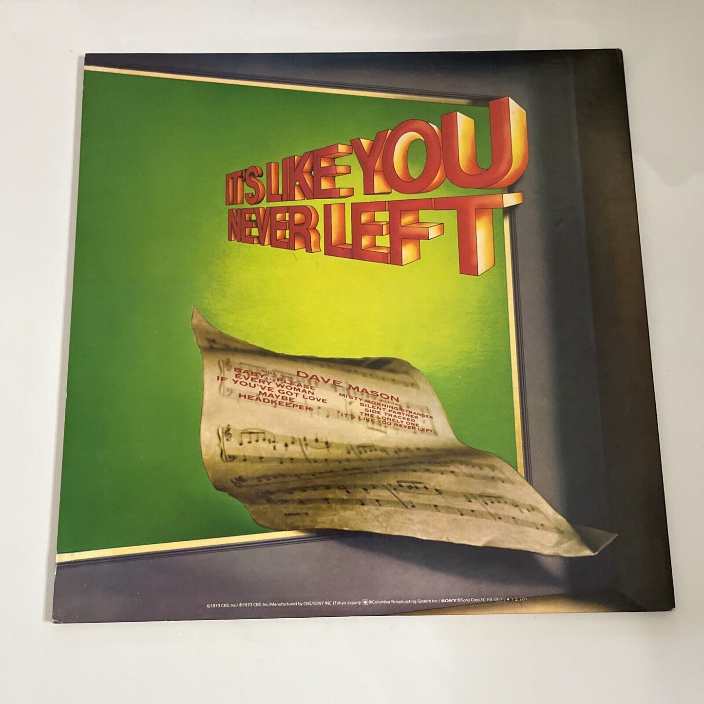 Dave Mason – It's Like You Never Left 1973 LP Vinyl Record Gatefold SOPL 234