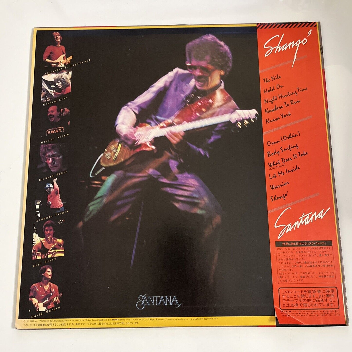 Shango by Santana LP 1982 Vinyl Album Record Obi Japan 25AP 2382