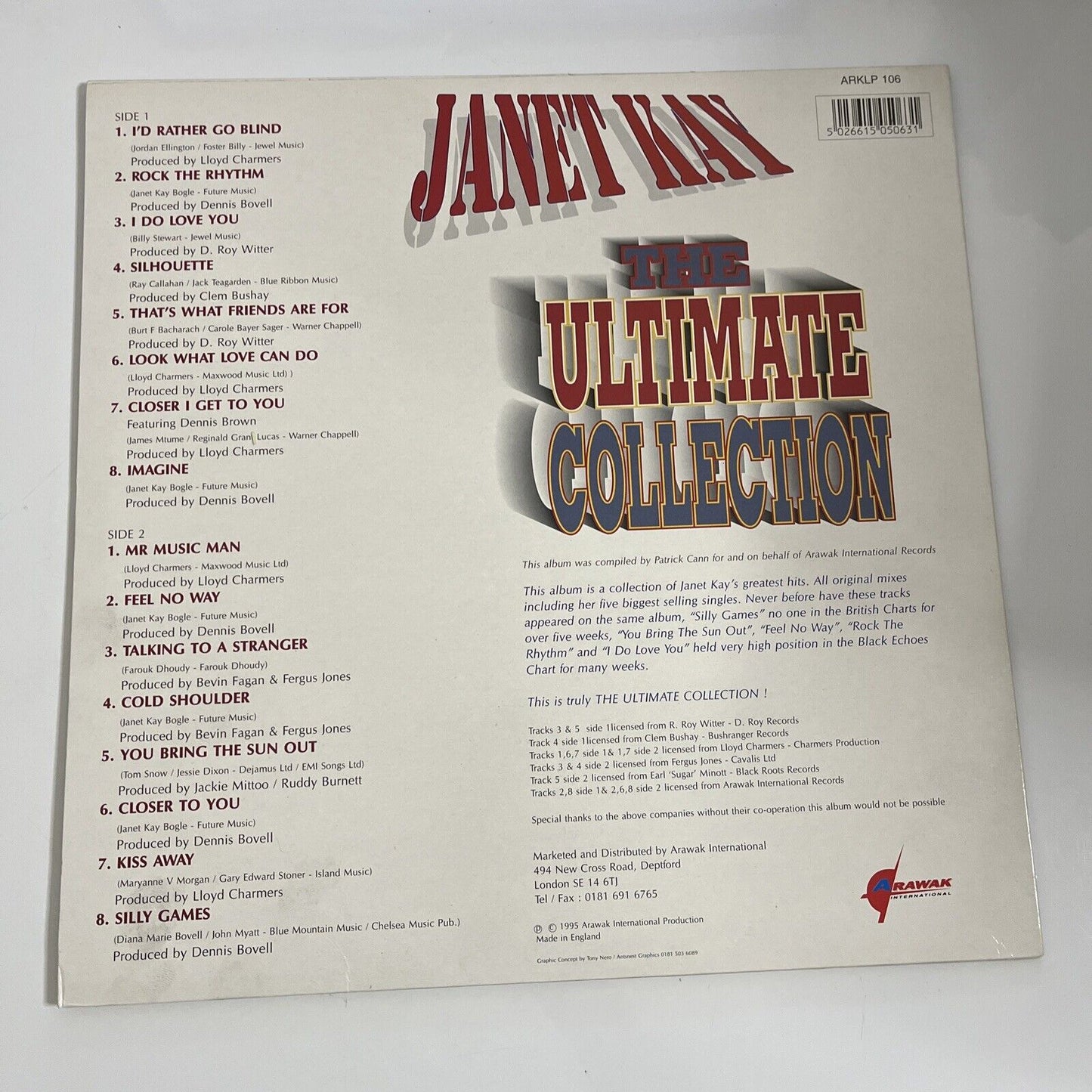 The Ultimate Collection by Janet Kay LP 2005 Vinyl Record