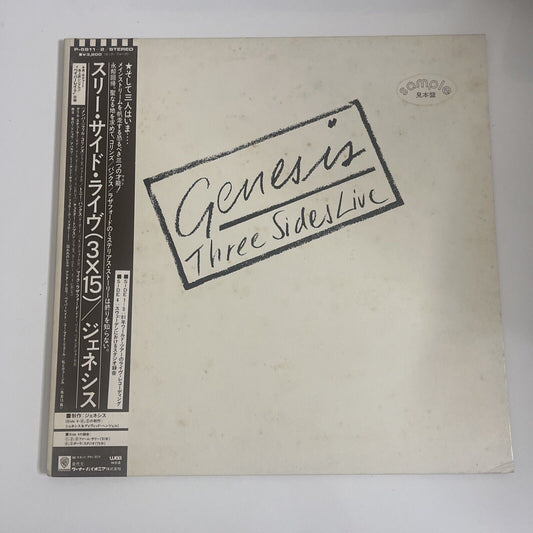 Three Sides Live by Genesis 2x LP 1982 Vinyl Record Obi Japan Promo WEA P-5611