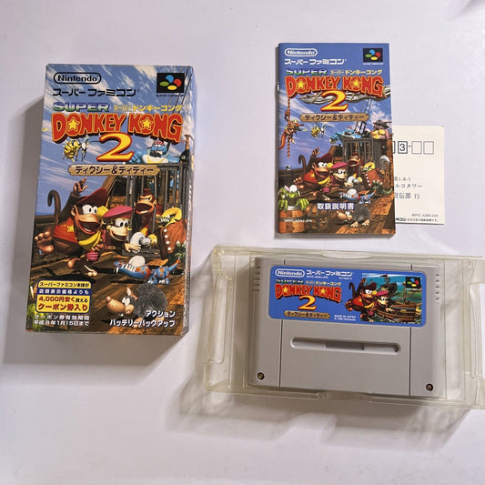 Super Donkey Kong 2  Nintendo Super Famicom SNES NTSC-J JAPAN 1995 Game Complete