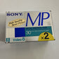 Sony 8mm Video 8 30 min Cassette 2 Pack 2P6-30MPn Made In Japan NEW Sealed