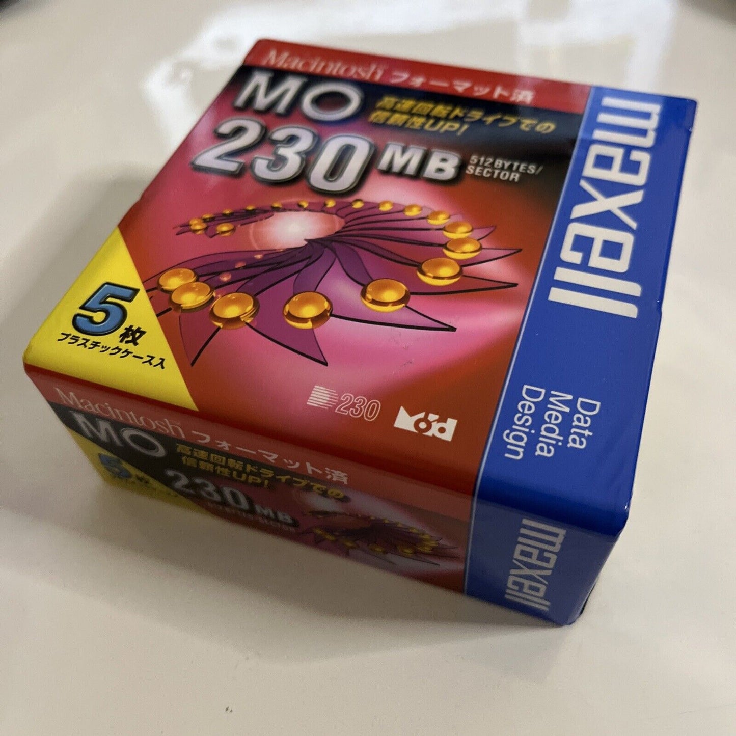 Maxwell MO 230MB Magnetic Optical 5 Pack Made In Japan NEW Sealed