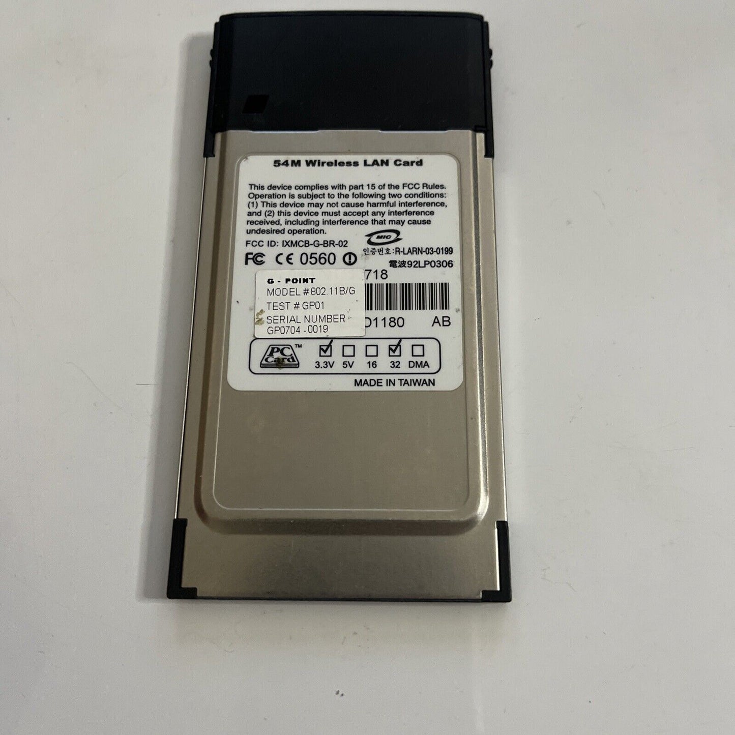 Giga 54 Mbps 2.4Ghz WiFi Wireless LAN Card PCMCIA