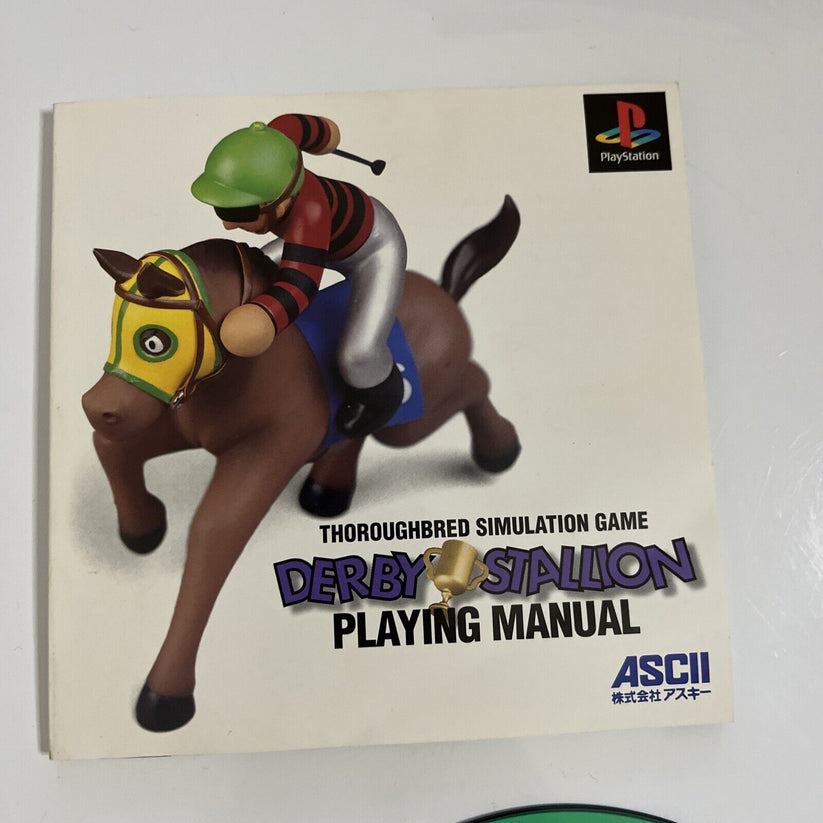 Derby Stallion PS1 Sony PlayStation NTSC-J JAPAN Horse Racing Sim 1997 ...