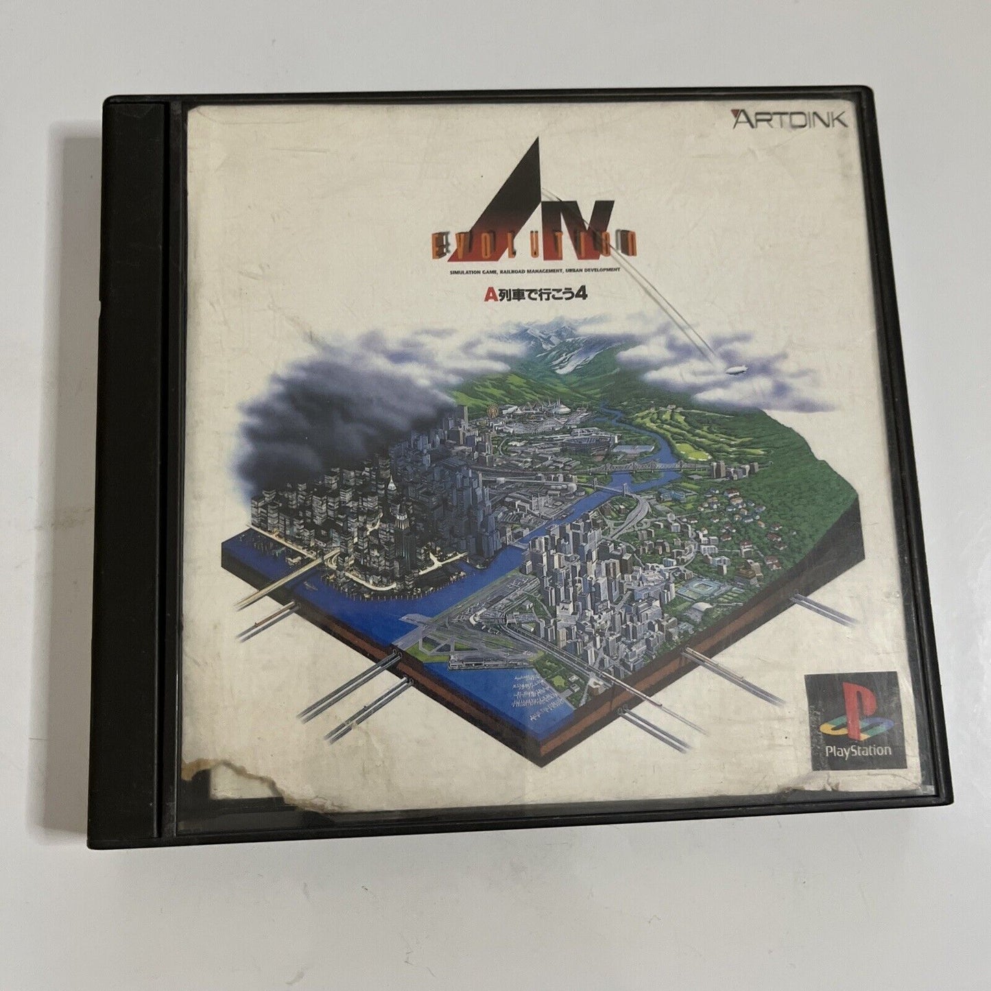 A IV Evolution  PS1 PlayStation 1 NTSC-J JAPAN Sim City Train 1994 Game